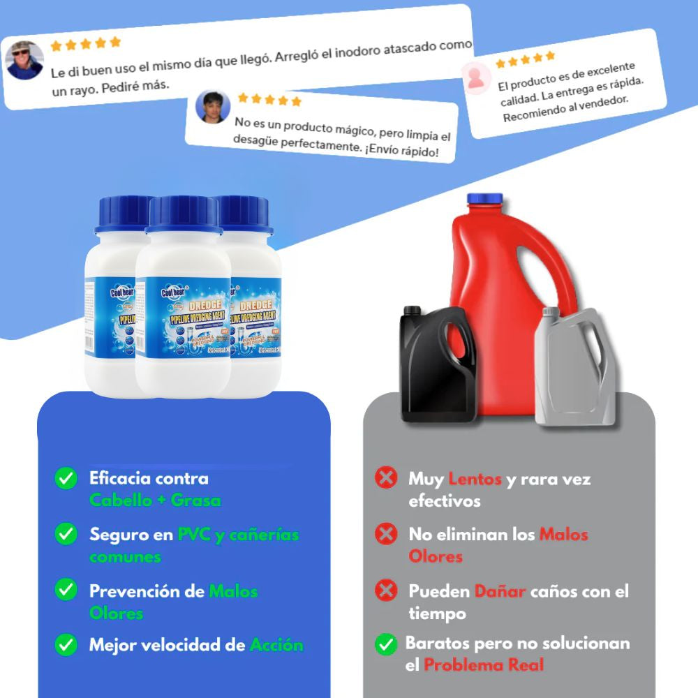 PowerPipe: Polvo Destapador de Tuberías y Cañerías