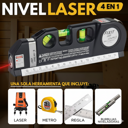 Nivelador Láser Profesional 4-en-1