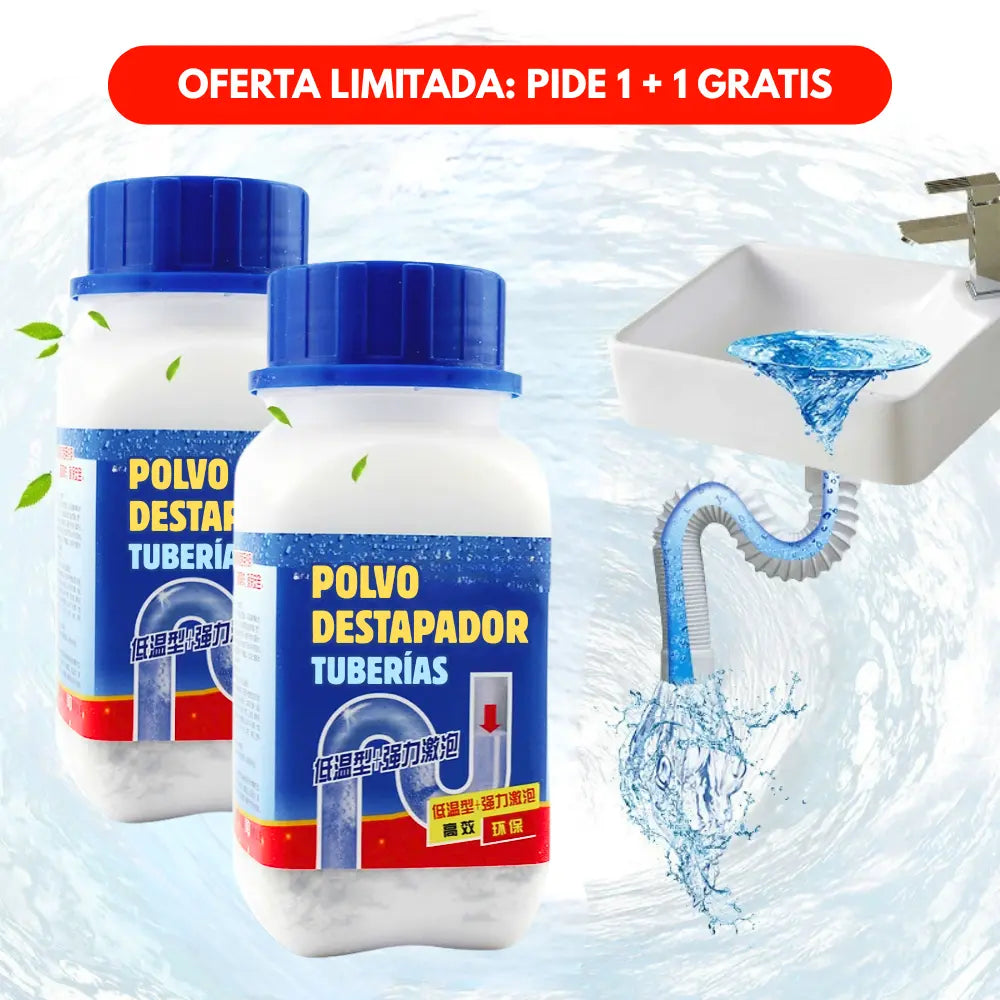 PowerPipe: Polvo Destapador de Tuberías y Cañerías