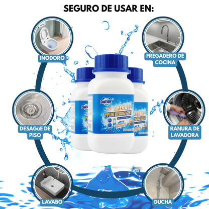 PowerPipe: Polvo Destapador de Tuberías y Cañerías