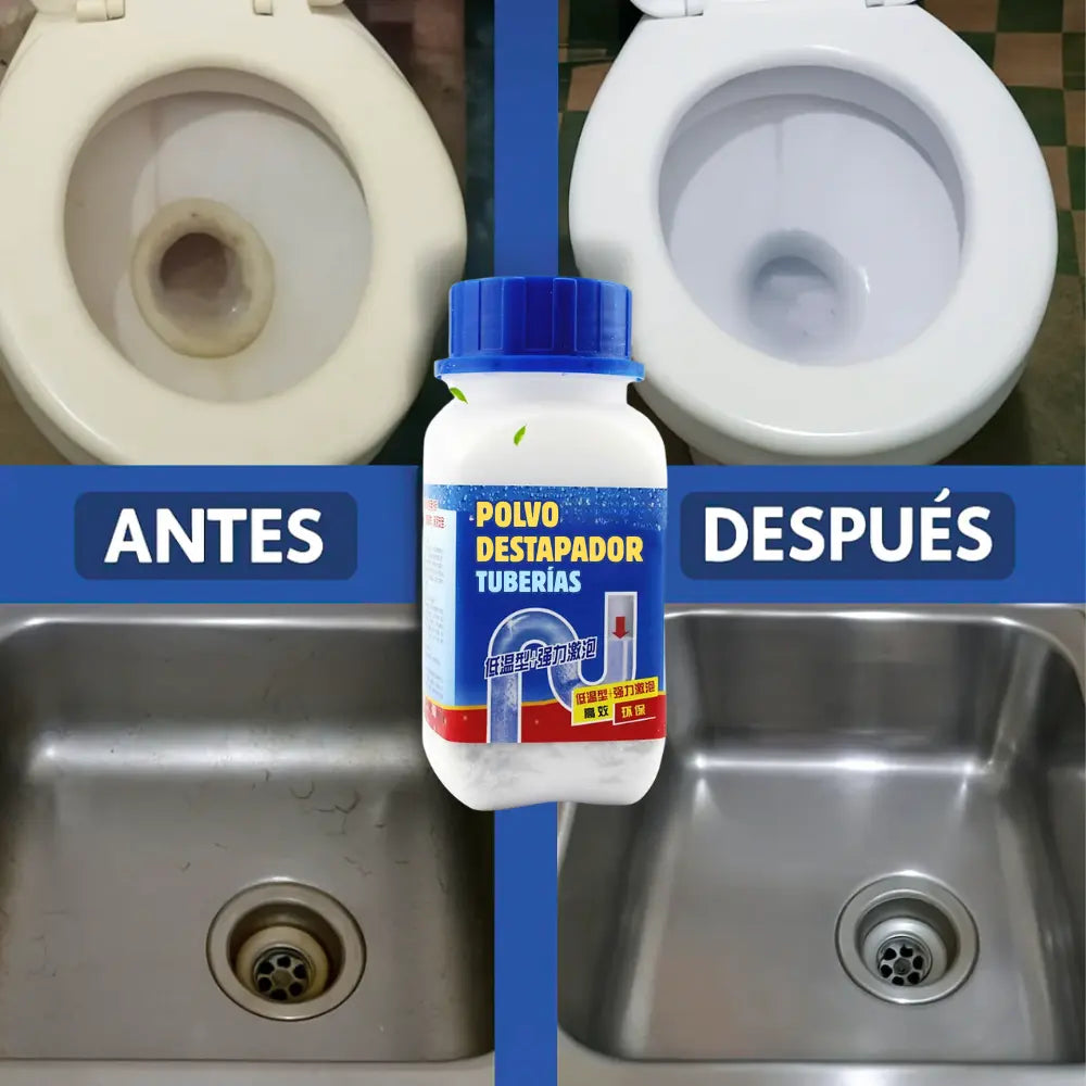 PowerPipe: Polvo Destapador de Tuberías y Cañerías