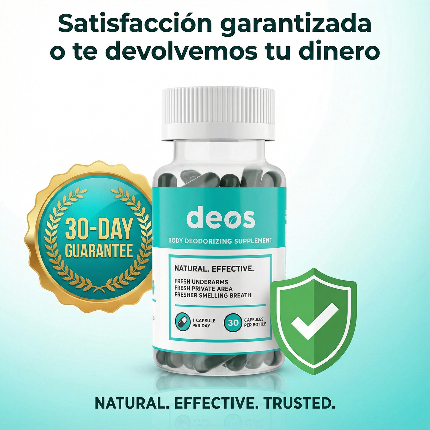 Deos™ Suplemento Natural para Eliminar el Mal Olor Corporal