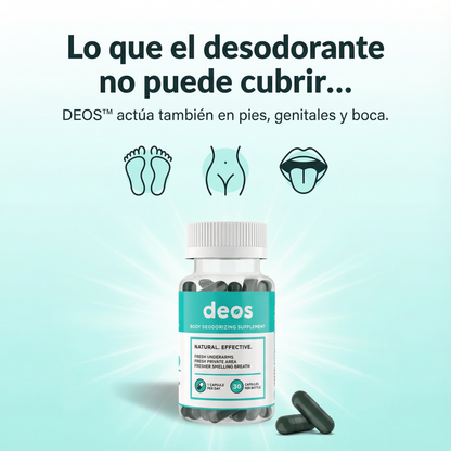 Deos™ Suplemento Natural para Eliminar el Mal Olor Corporal