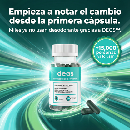 Deos™ Suplemento Natural para Eliminar el Mal Olor Corporal