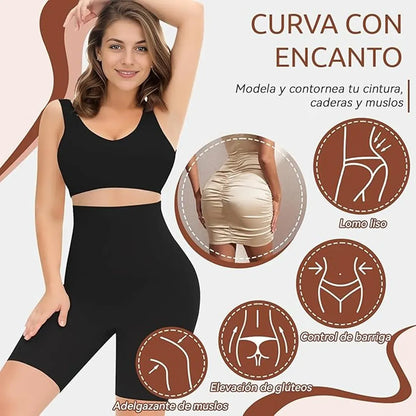Faja Moldeadora 2 en 1: Reduce Cintura y Realza Glúteos