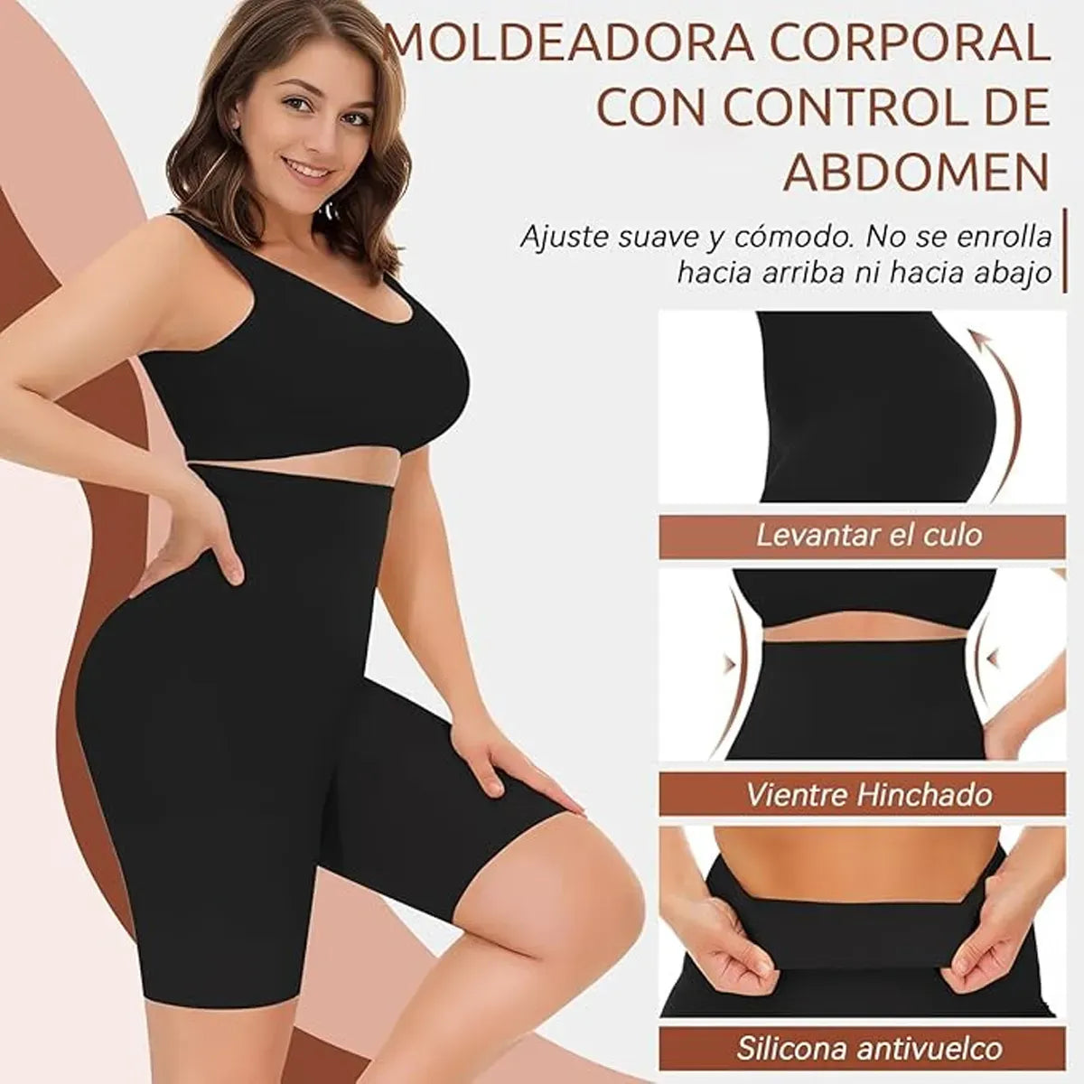 Faja Moldeadora 2 en 1: Reduce Cintura y Realza Glúteos